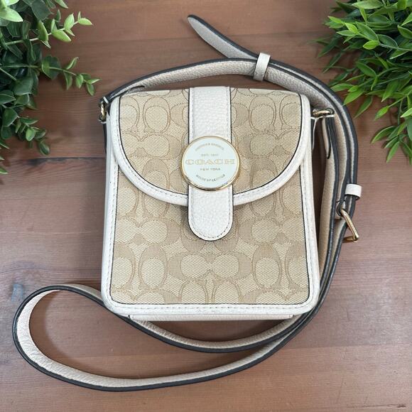 Coach C8321 North/South Lonnie Crossbody Signature Jacquard Bag - Picture 2 of 11
